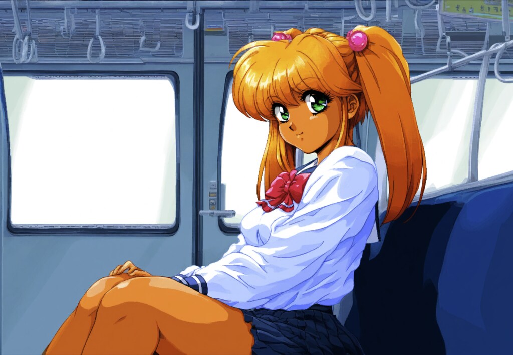 電車内のギャル_RE