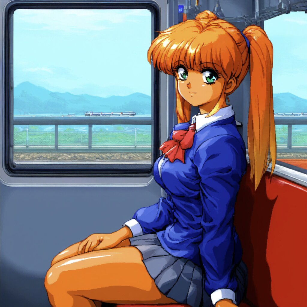 電車内のギャル_RE