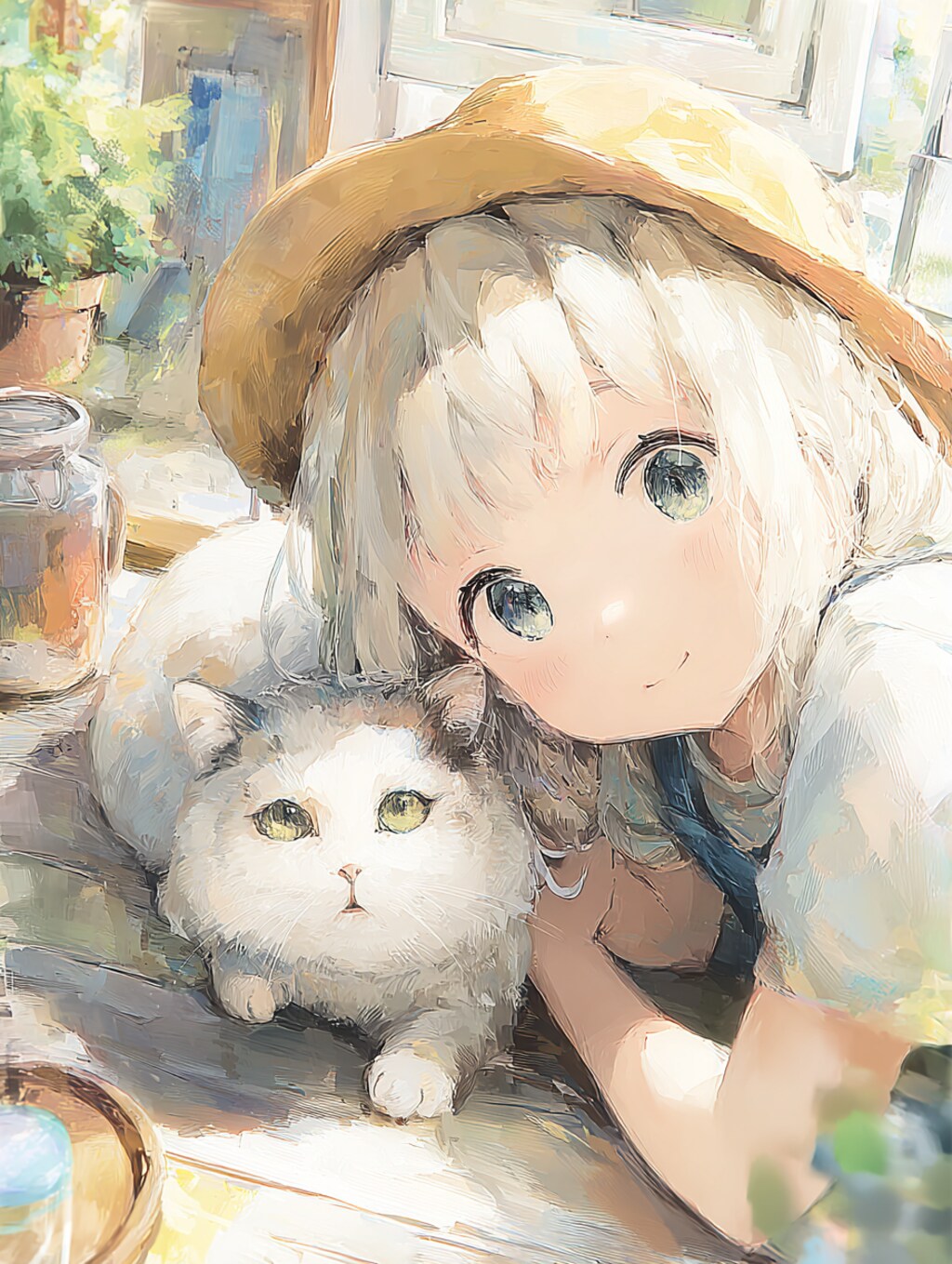 cat ＆ girl
