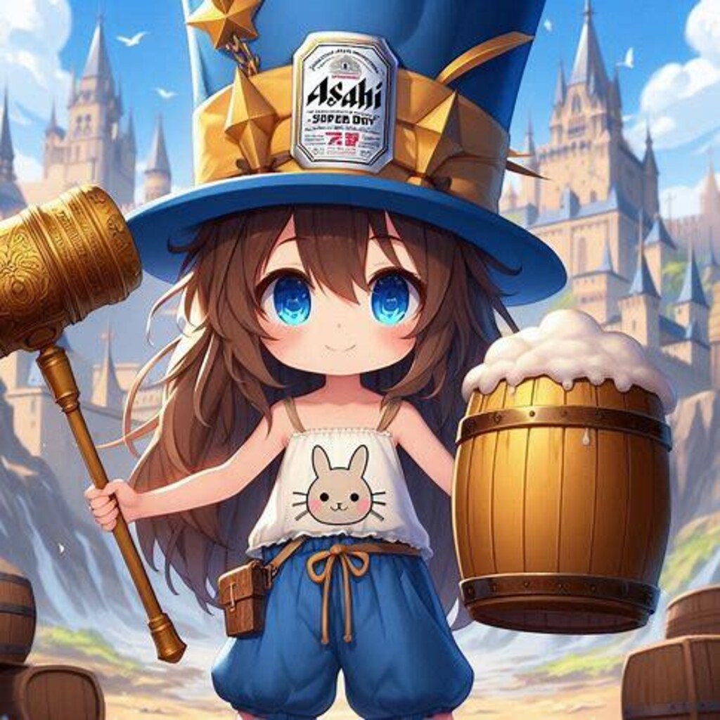 シルクハットにステテコパンツの小さな女の子