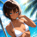 褐色ちゃん(水着) 2枚目