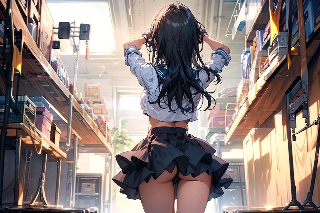 セーラー服黒ストッキング