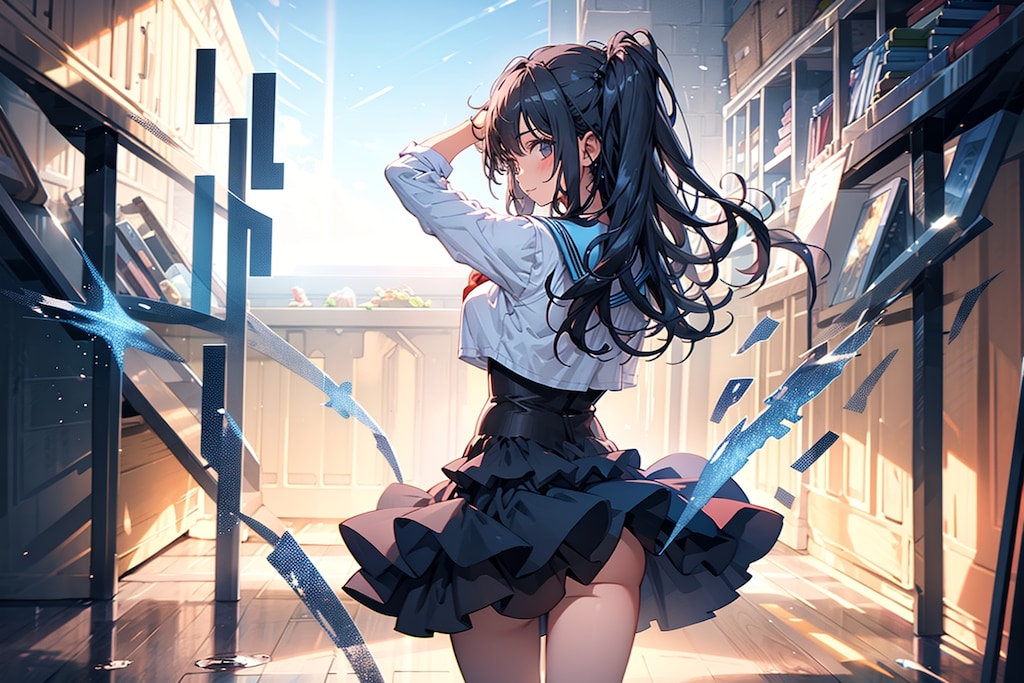 セーラー服黒ストッキング