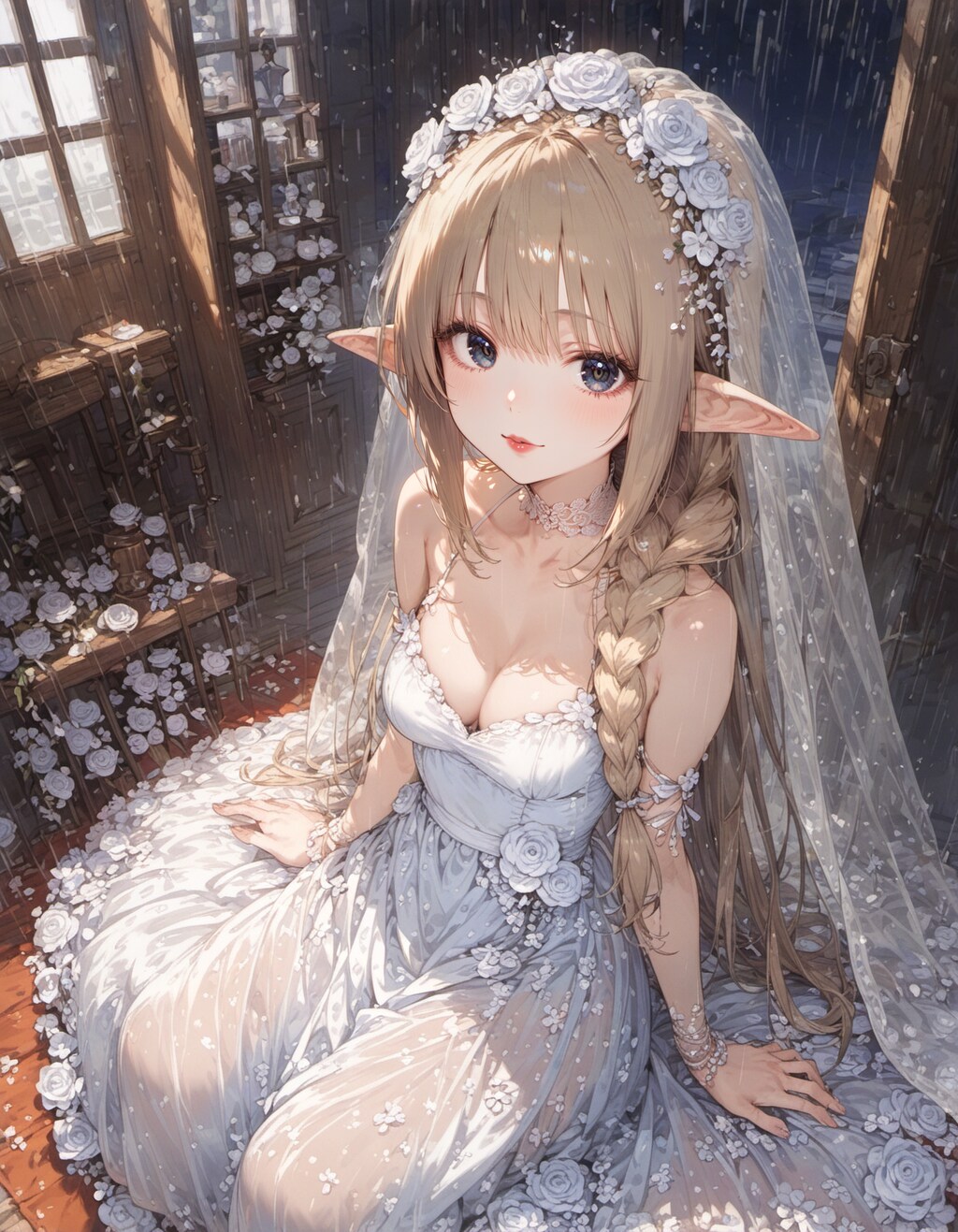 white wedding dress