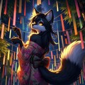 狐獣人の七夕 3枚目