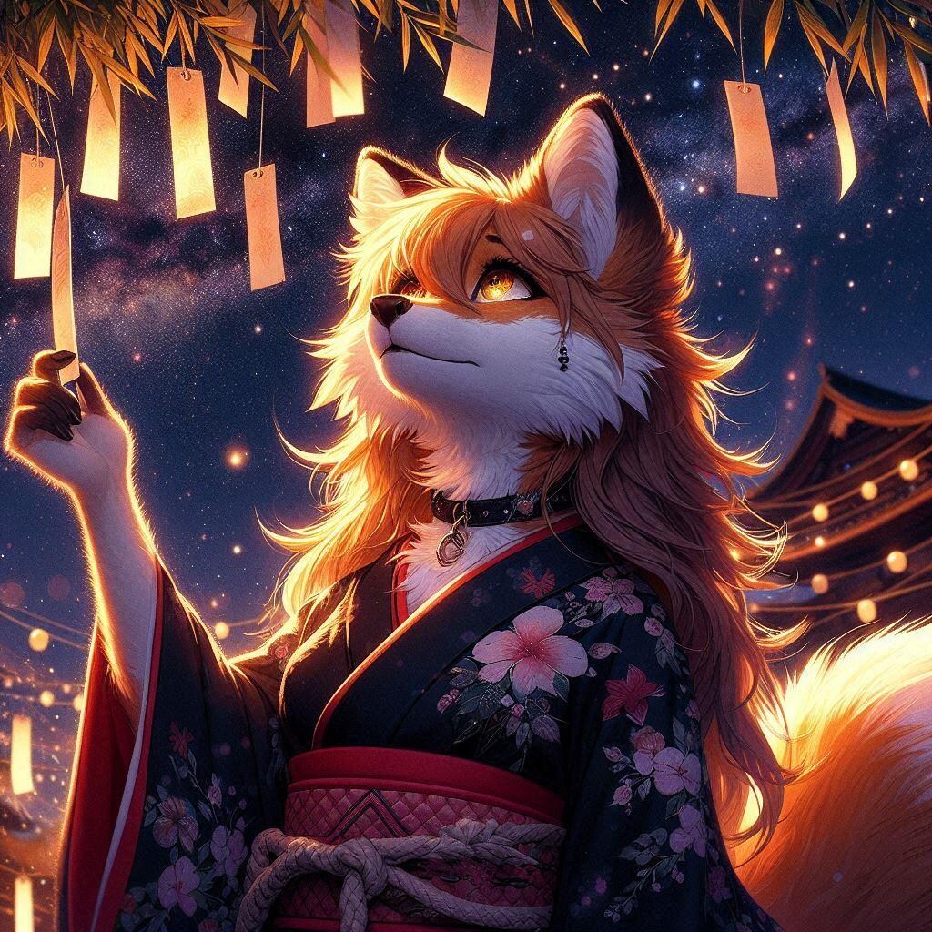 狐獣人の七夕