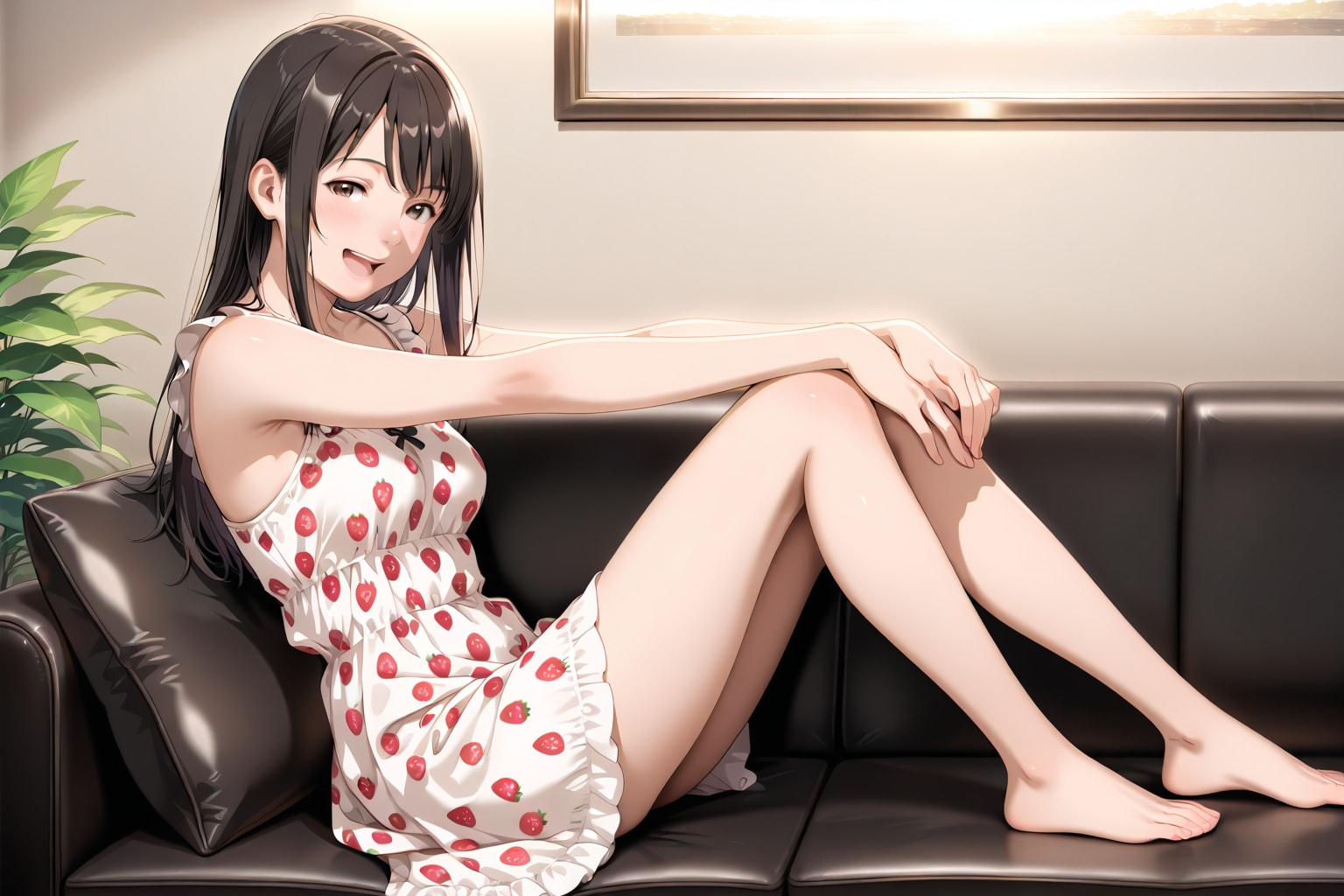 ソファでくつろぐ子 | の人気AIイラスト・グラビア