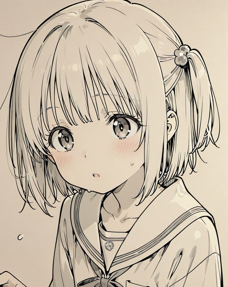 下書きの女の子 | の人気AIイラスト・グラビア