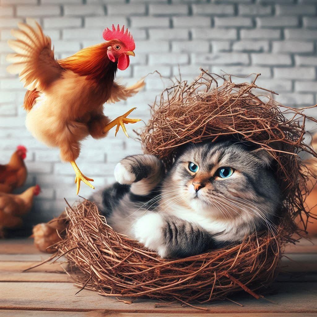 続・頭に鳥の巣を乗せた猫