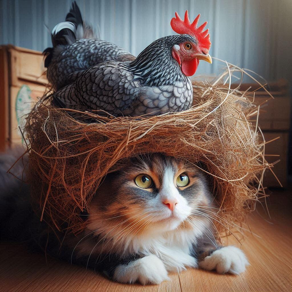 続・頭に鳥の巣を乗せた猫