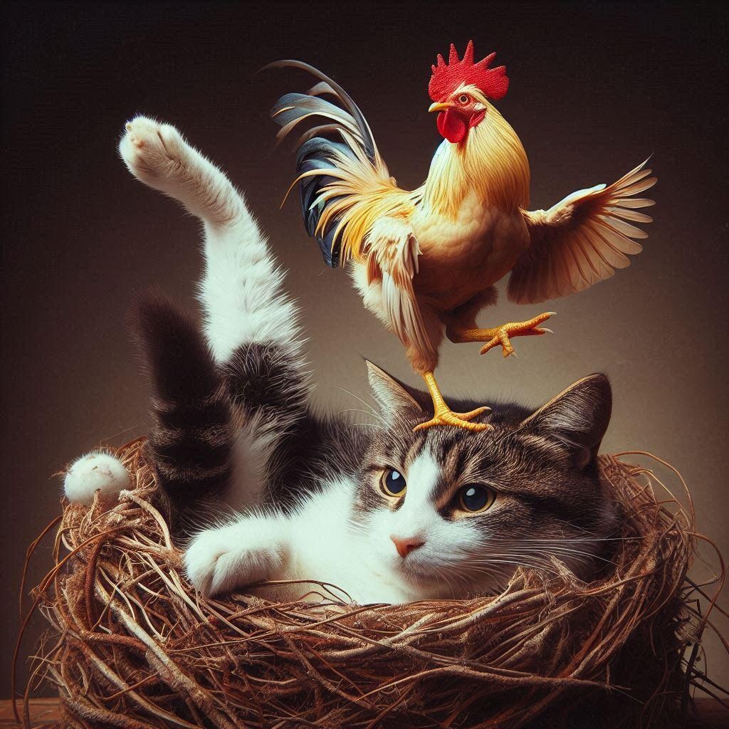 続・頭に鳥の巣を乗せた猫