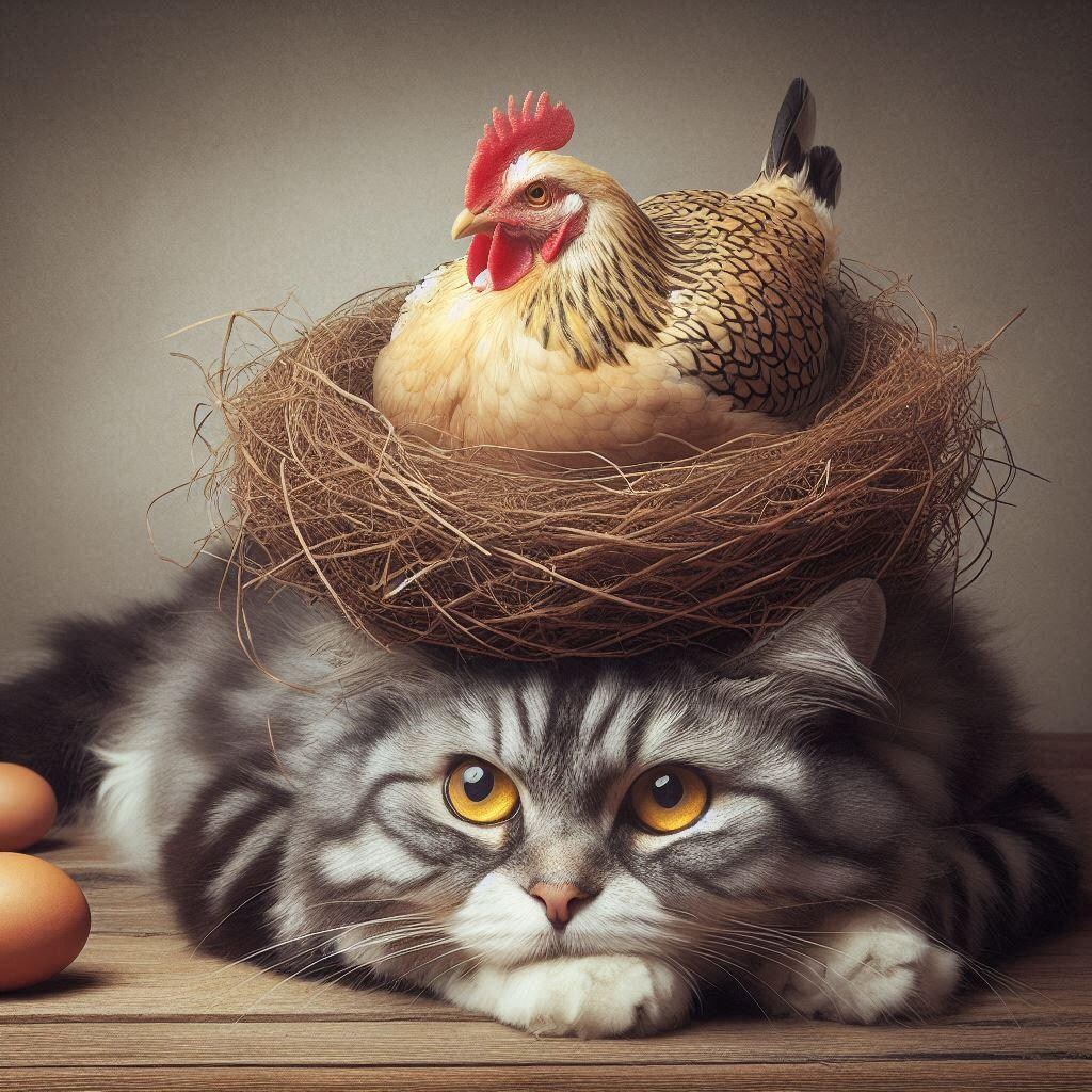 続・頭に鳥の巣を乗せた猫