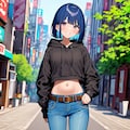 クロップドパーカーの女友達 3枚目