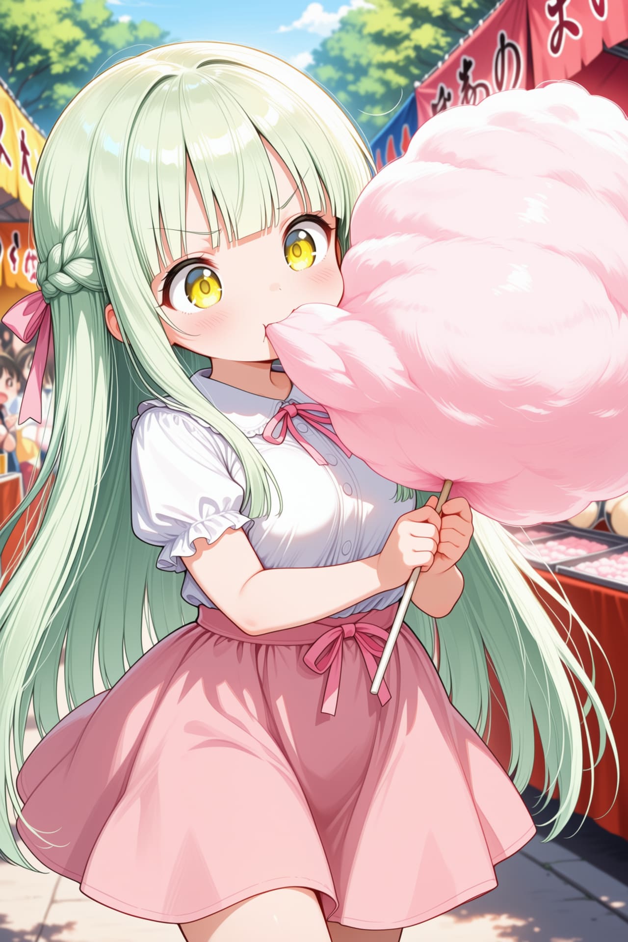 クソデカ綿あめを喰らう | の人気AIイラスト・グラビア