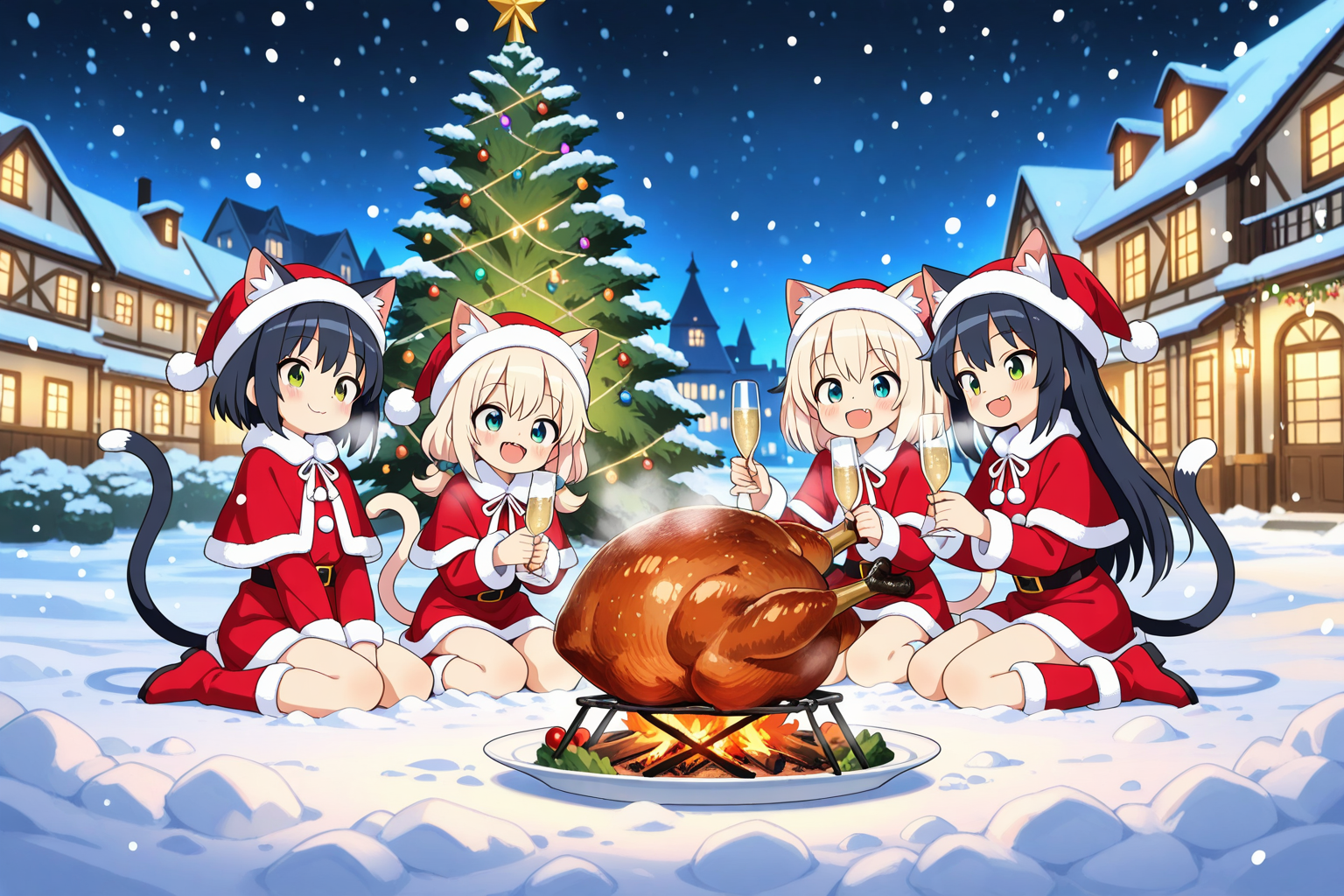 さぁ、私達もクリパ―するにゃん！！ | の人気AIイラスト・グラビア