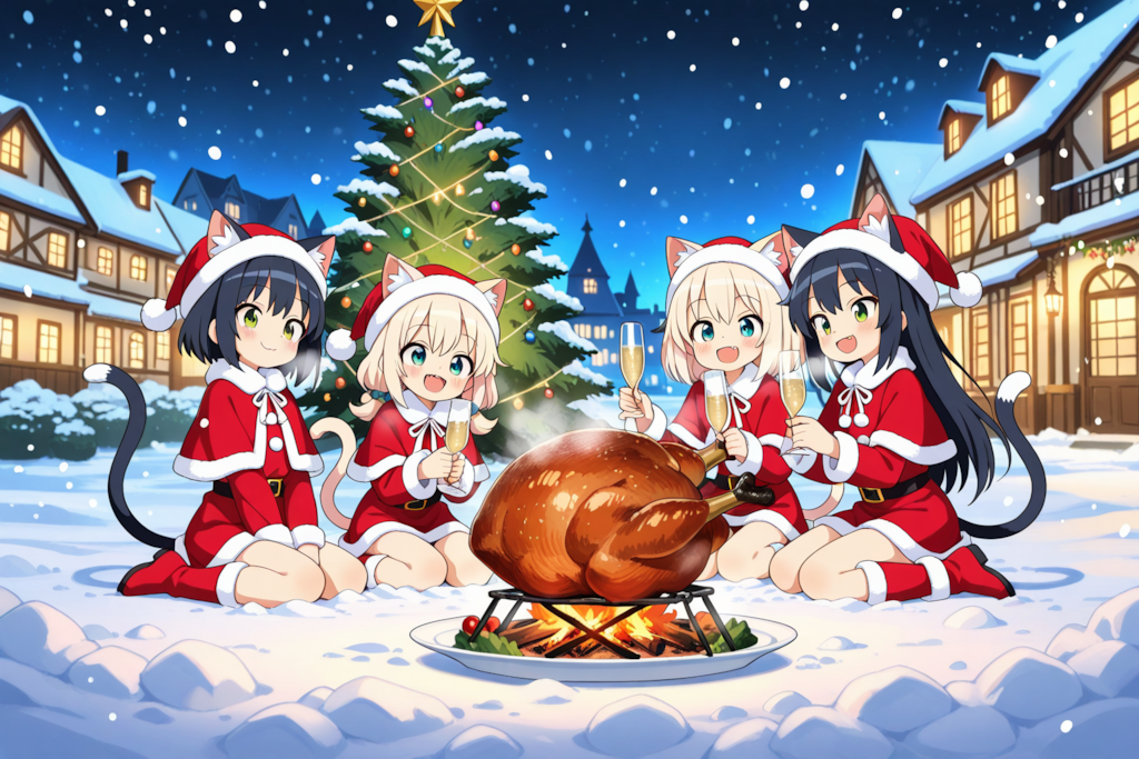 さぁ、私達もクリパ―するにゃん！！