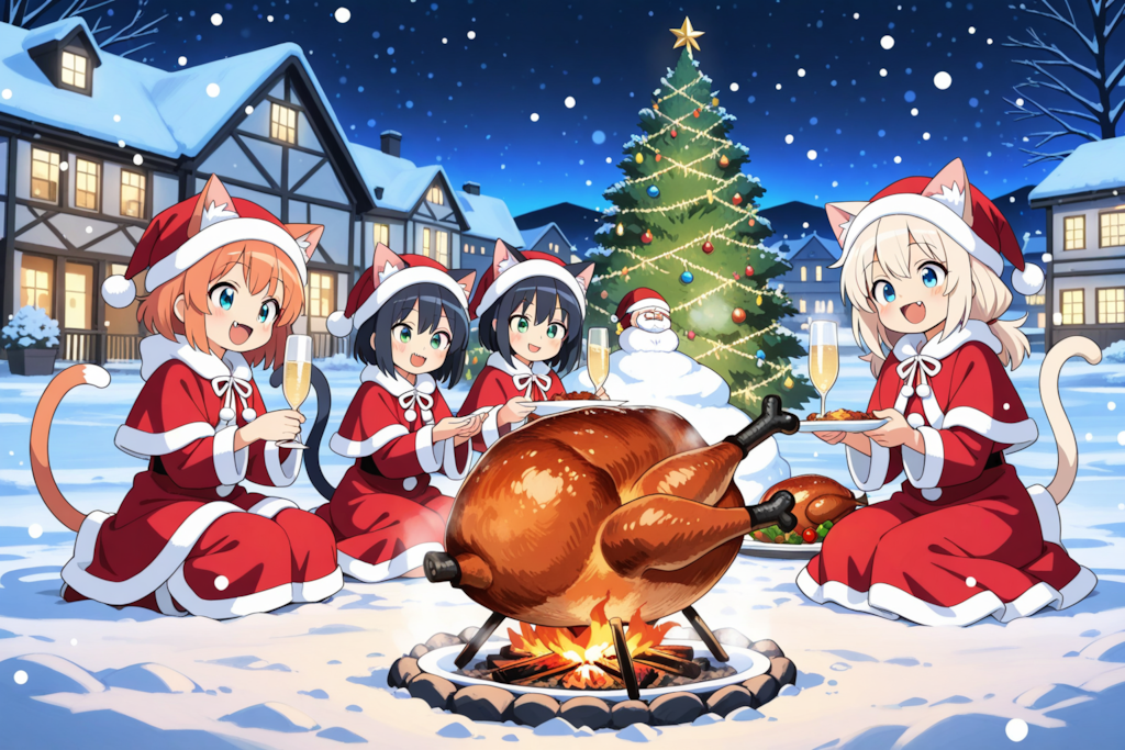 さぁ、私達もクリパ―するにゃん！！