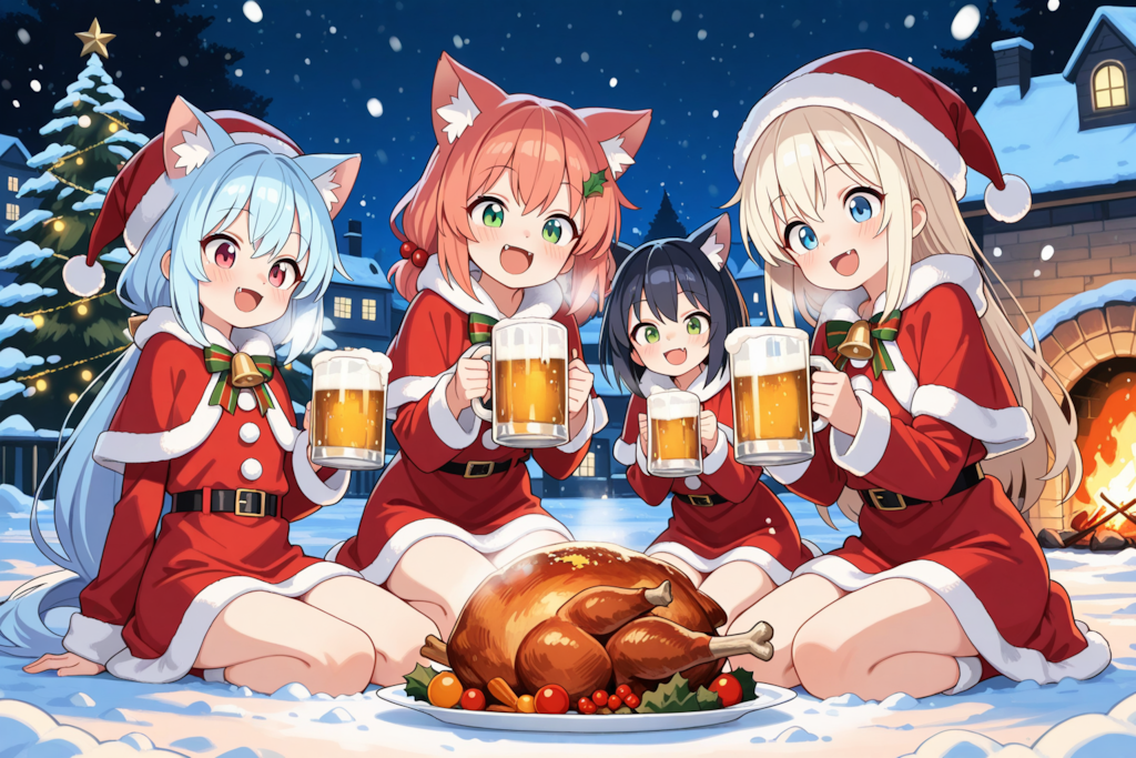 さぁ、私達もクリパ―するにゃん！！