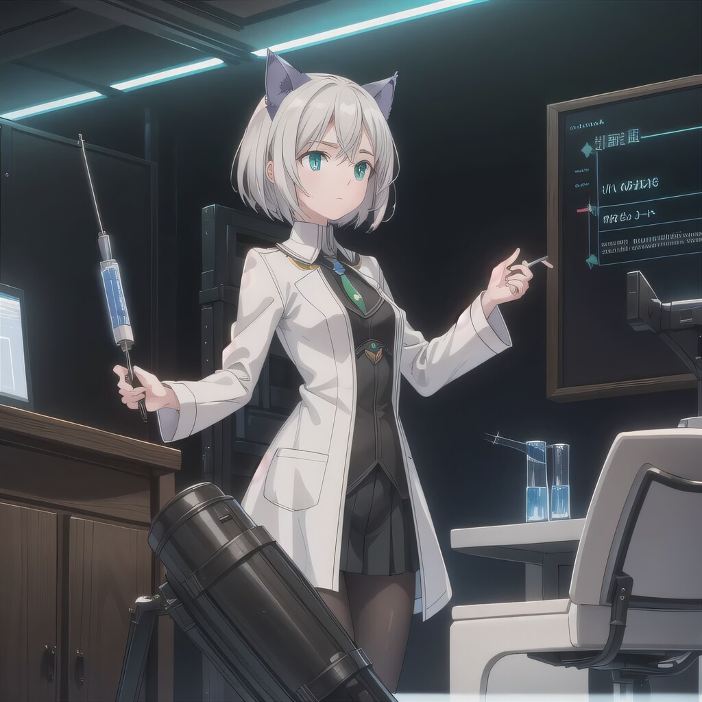 銀髪ボブで白衣の少女７