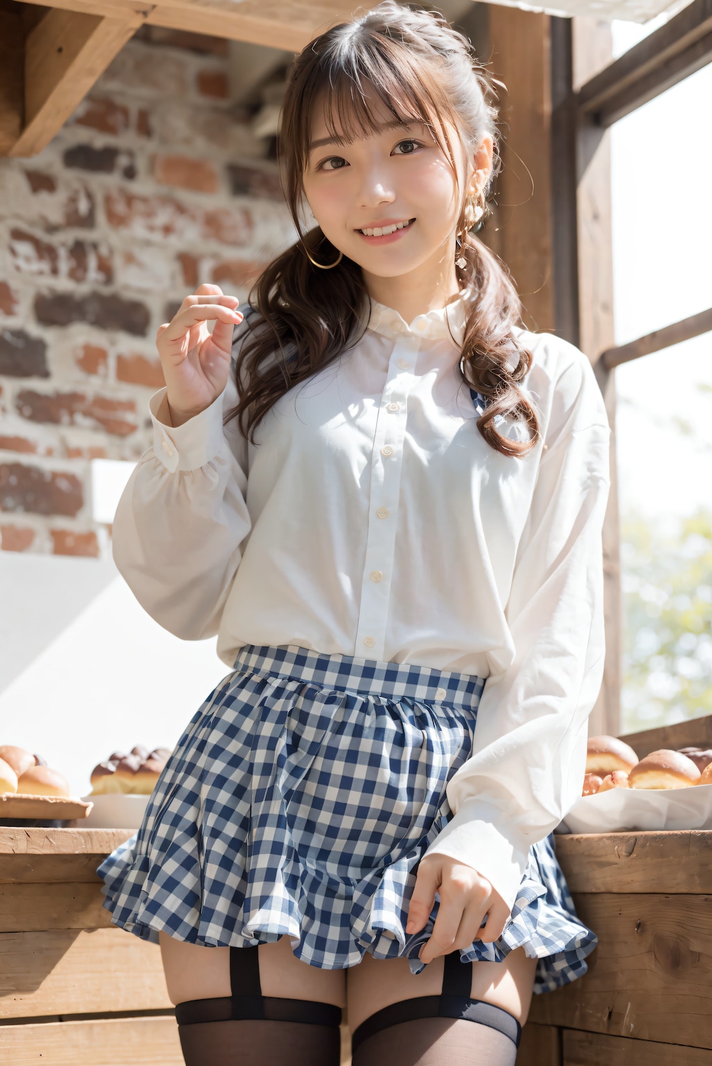 綺麗な足のパン屋の店員 2