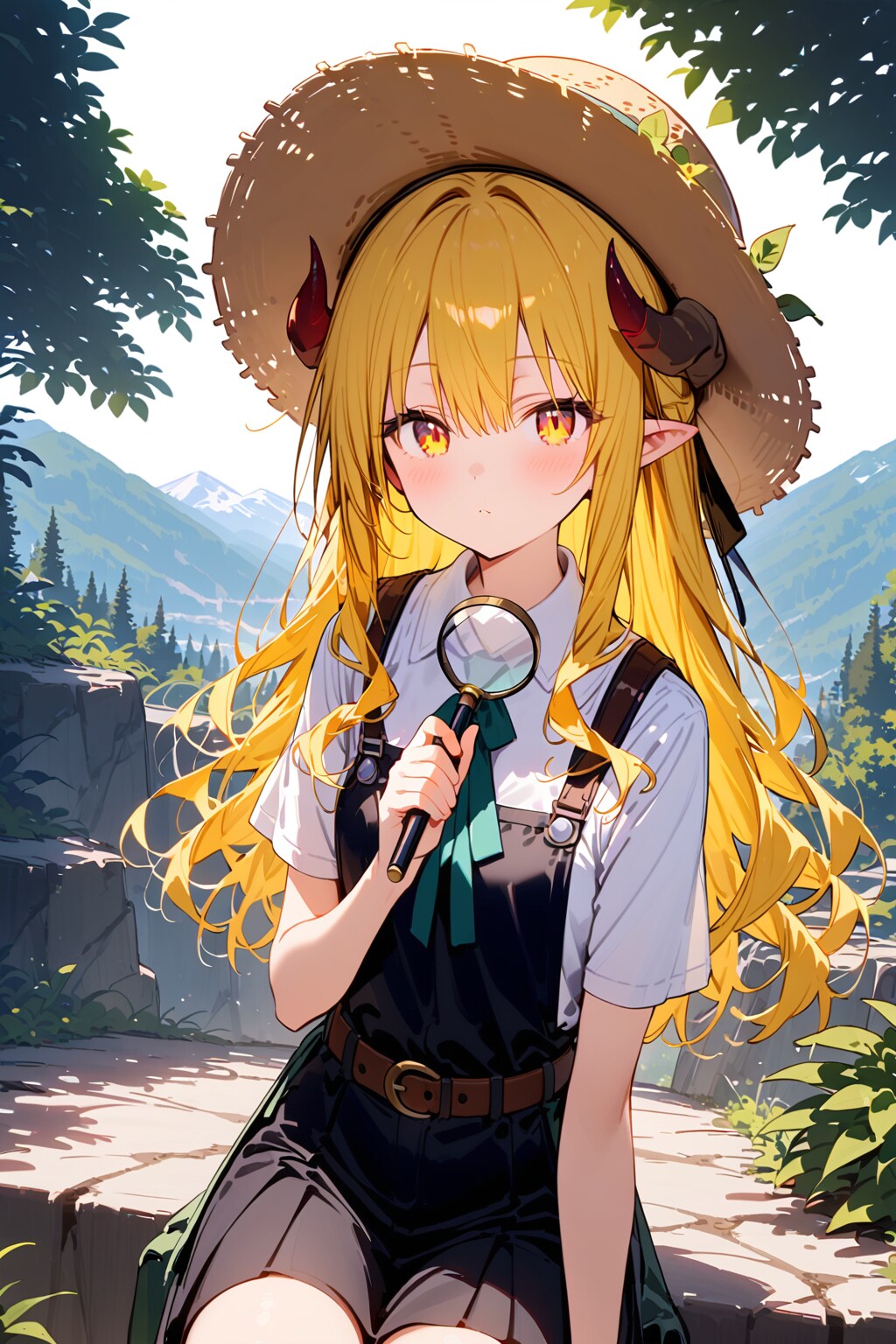 金髪探索者(涼むと同時に依頼もできる。一石二鳥じゃな)_20250724