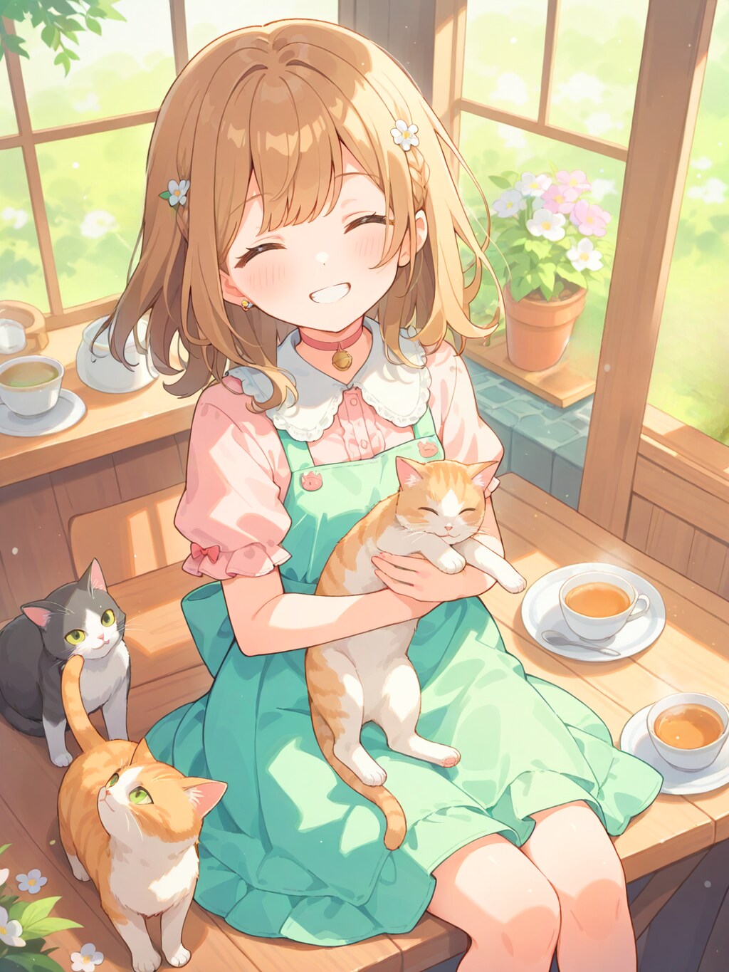 猫とじゃれ合う癒やしタイム