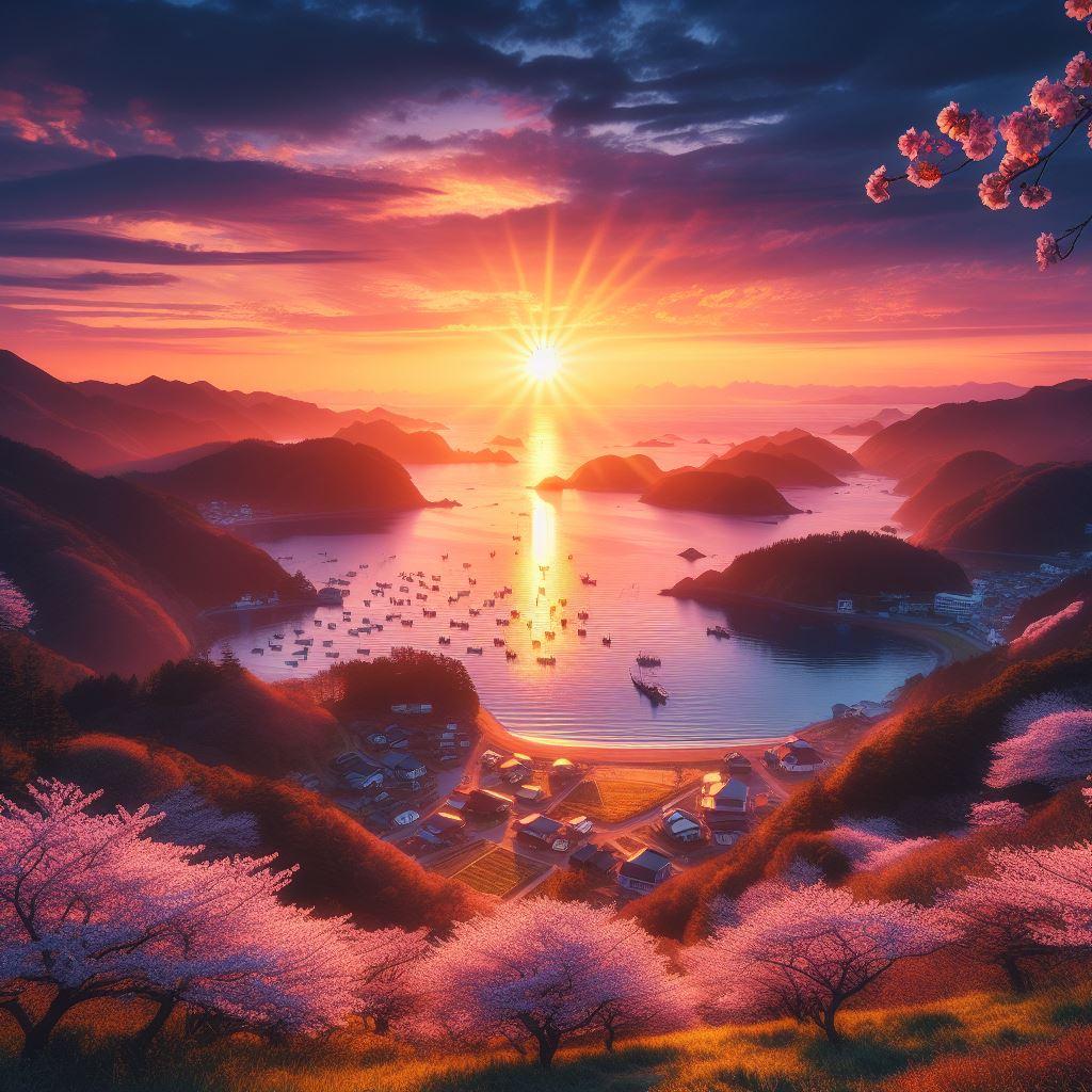 下田の夕日