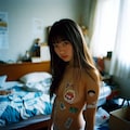 ステッカーを貼る女 3枚目