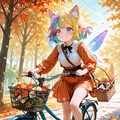 11枚）自転車に乗る妖精さん 2枚目