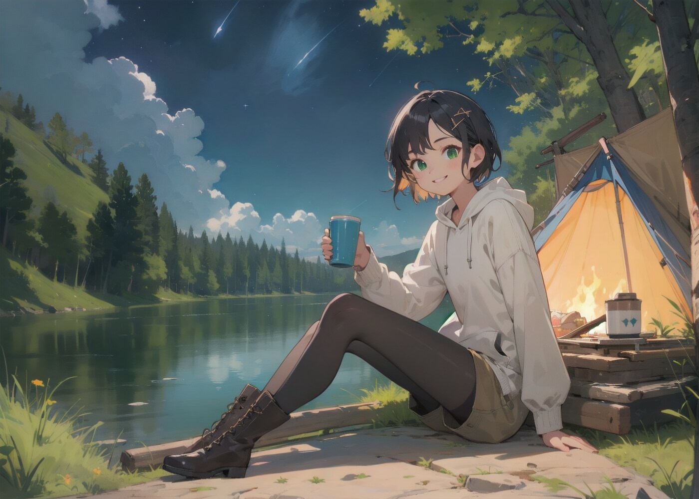 君とキャンプ | の人気AIイラスト・グラビア