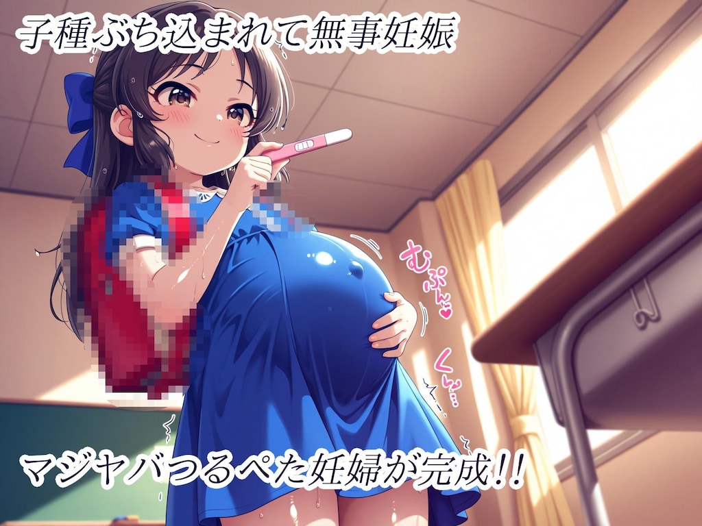★つるぺた妊活記録★ぐちょぐちょオマ◯コが連続種付け交尾で無事妊娠!子宮にチ○ポ突撃で大量母乳噴射するボテ腹○リ妊婦がママになるまで〜ア○マスU149〜橘 あ○す編