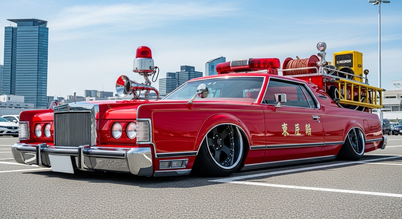 リンカーンコンチネンタルマーク4消防車のドリ車 | の人気AIイラスト・グラビア