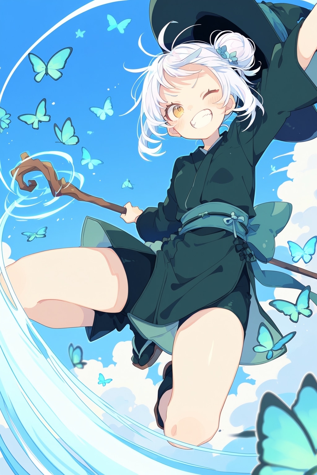 風に乗って登場！