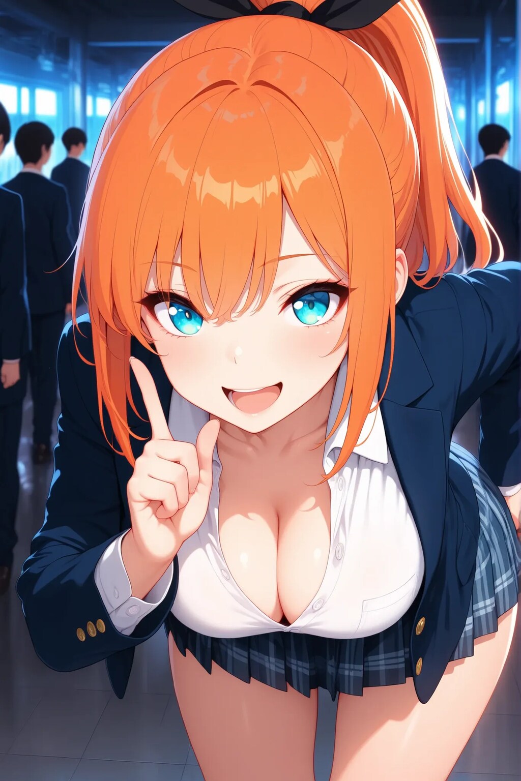 は〜い注目〜♪ オレンジポニテちゃん