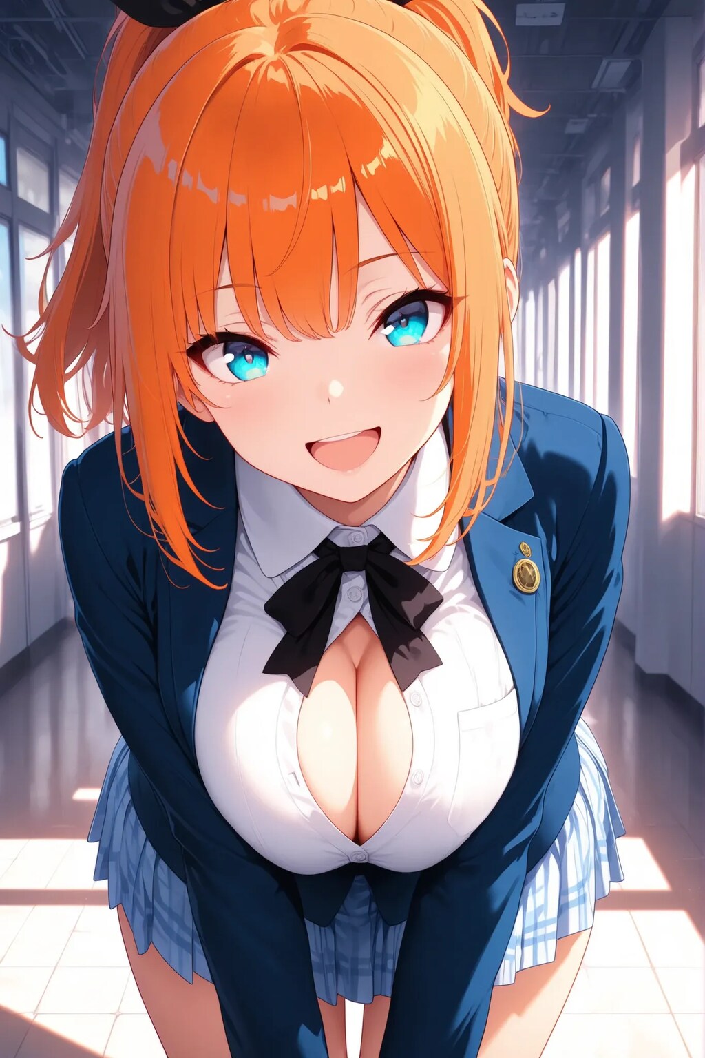 は〜い注目〜♪ オレンジポニテちゃん