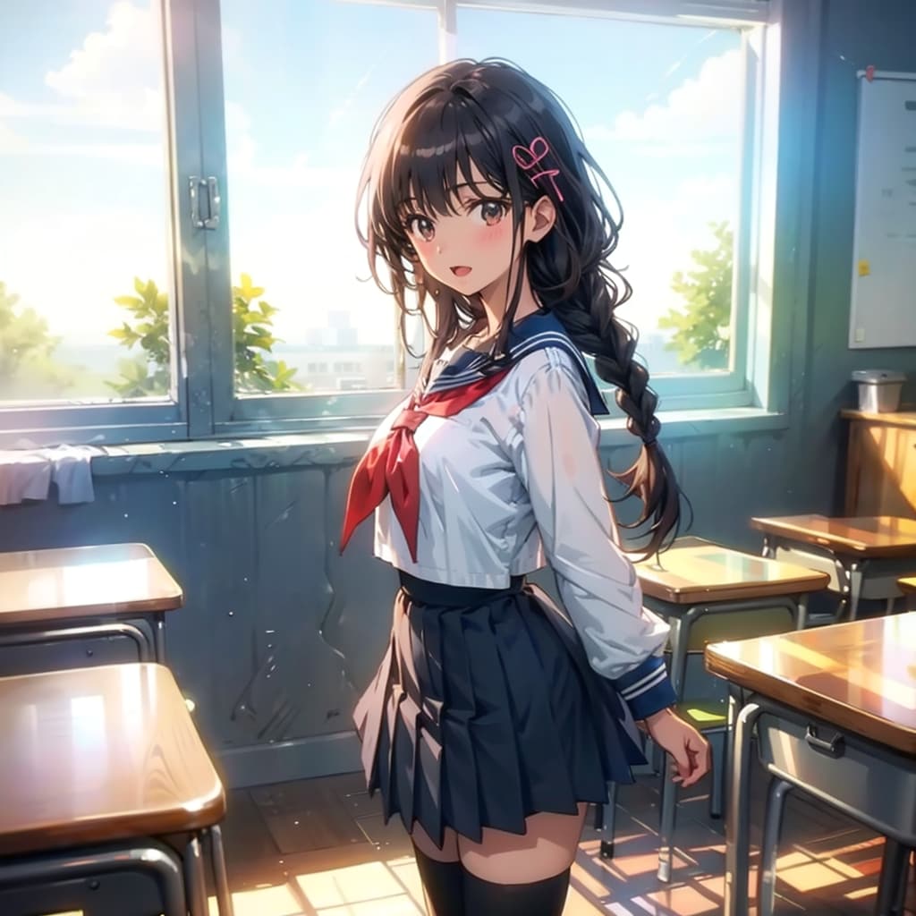 三つ編みちゃん | の人気AIイラスト・グラビア