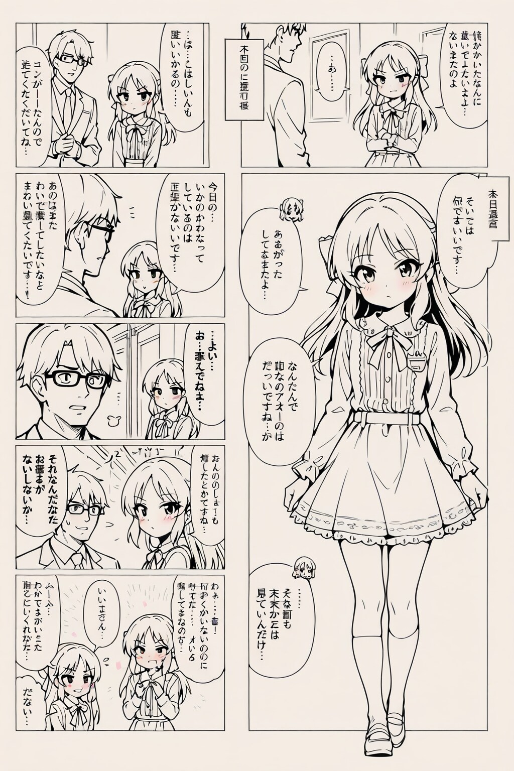 白黒漫画？風のありすちゃん | の人気AIイラスト・グラビア