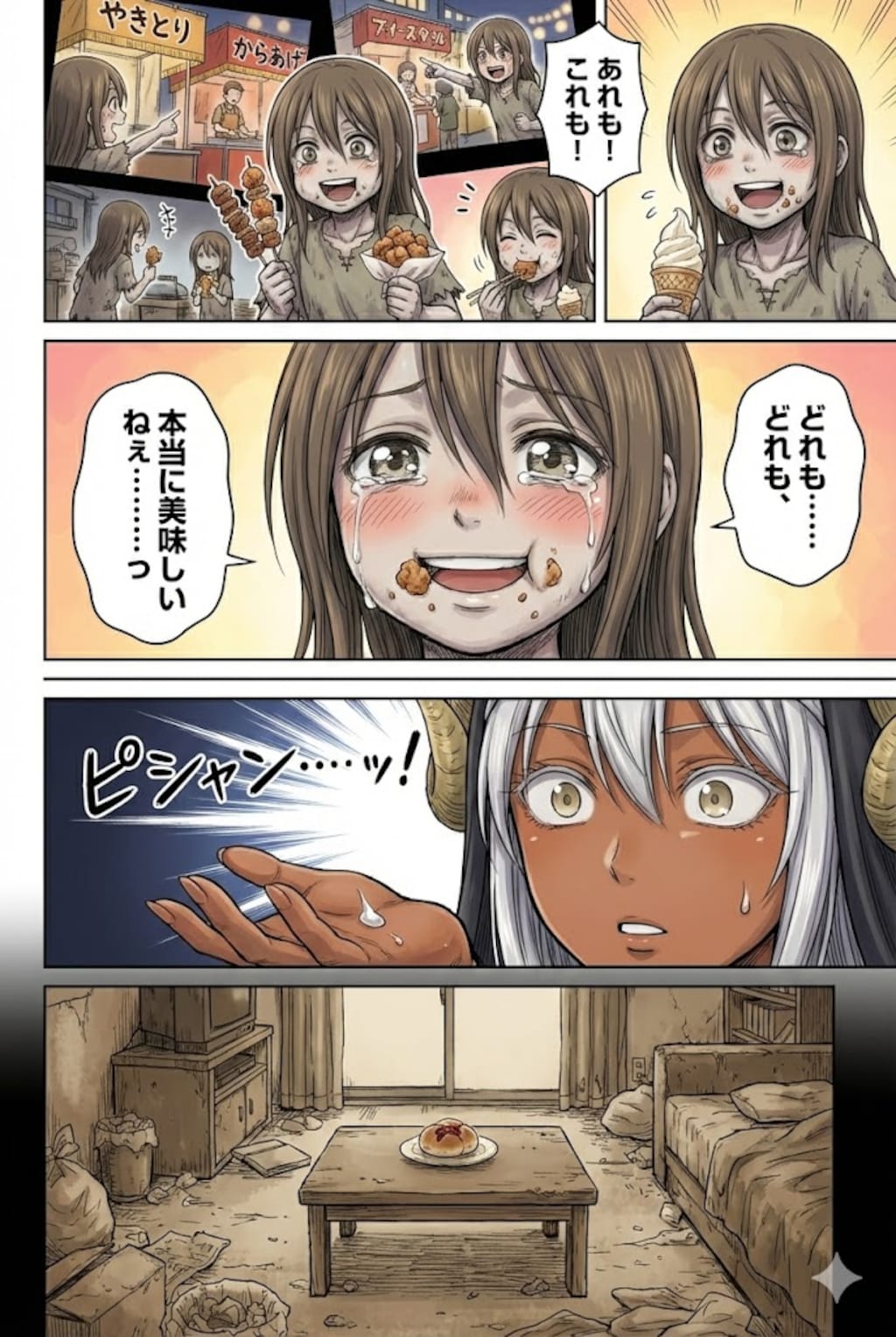 路地裏の少女を癒すシスターセレスティア