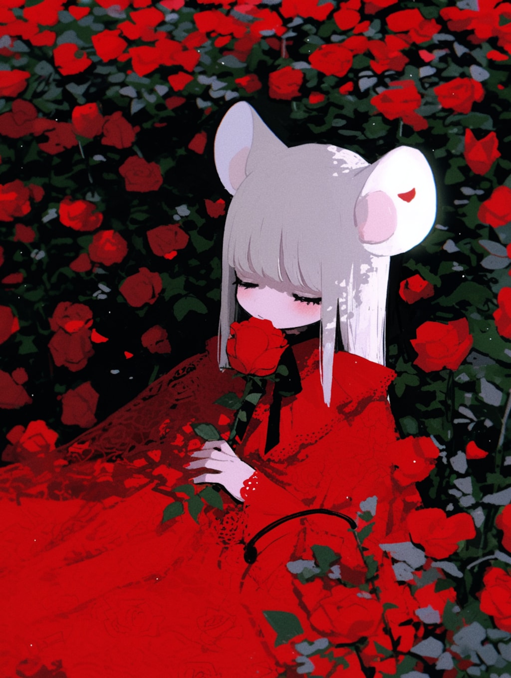 あかく　そまる