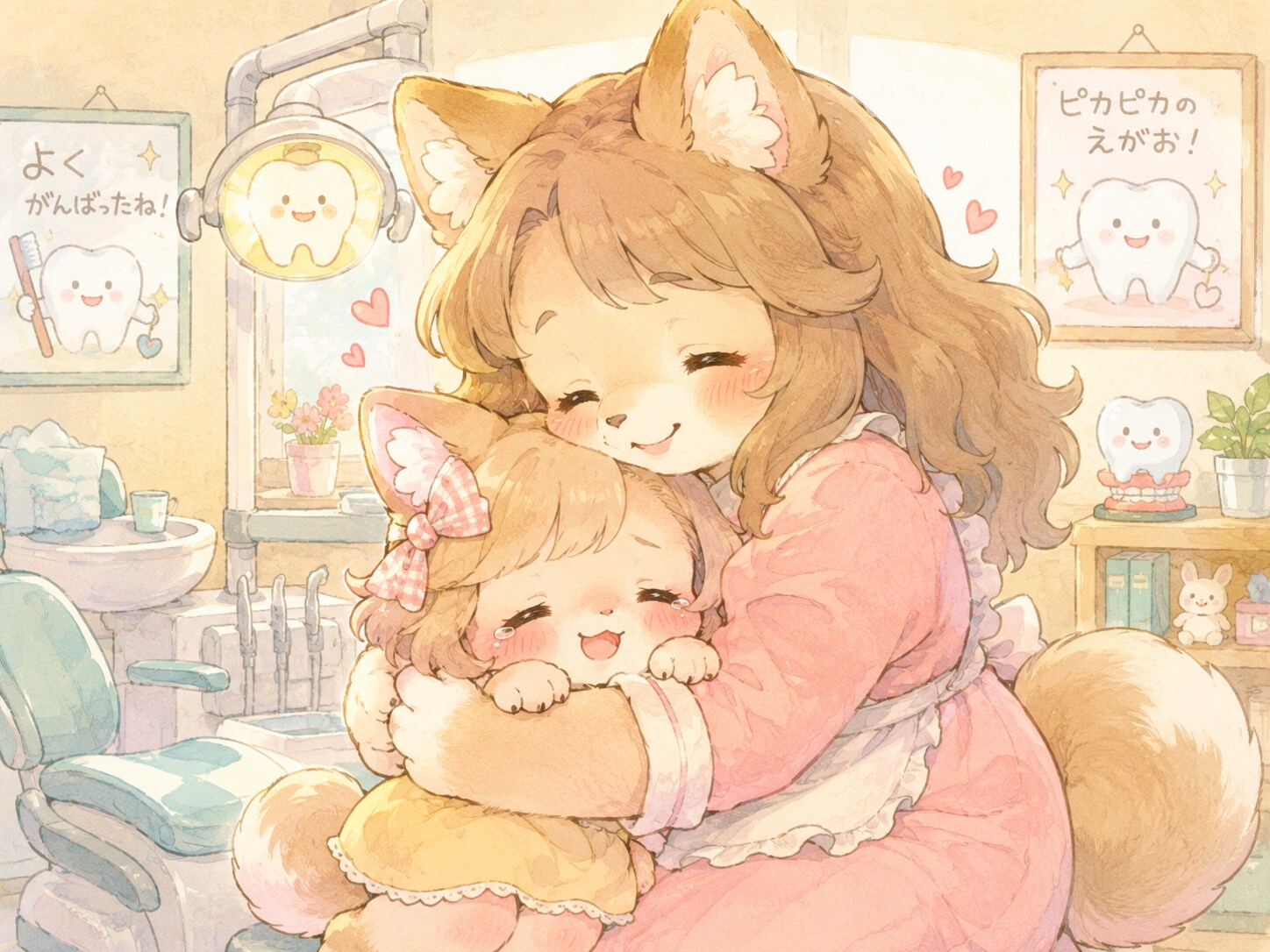はいしゃさんがんばったこをぎゅっー！