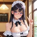 メイド喫茶で真面目ちゃん 2枚目