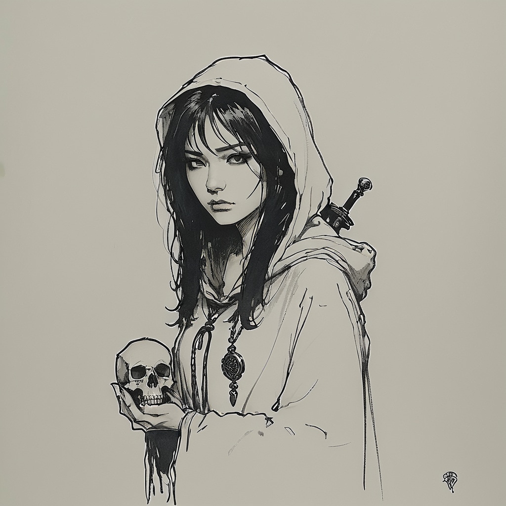 ネクロマンサー（ペン画）