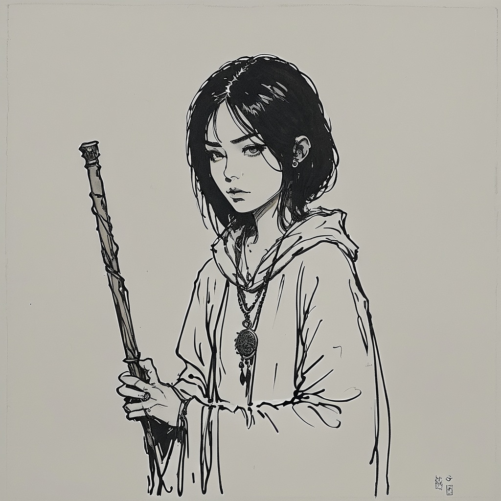 ネクロマンサー（ペン画）