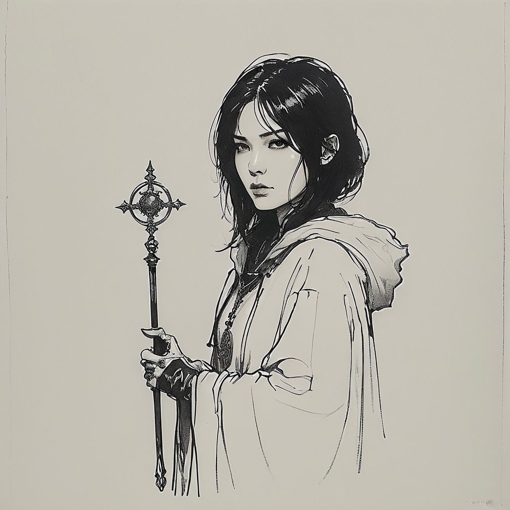 ネクロマンサー（ペン画）