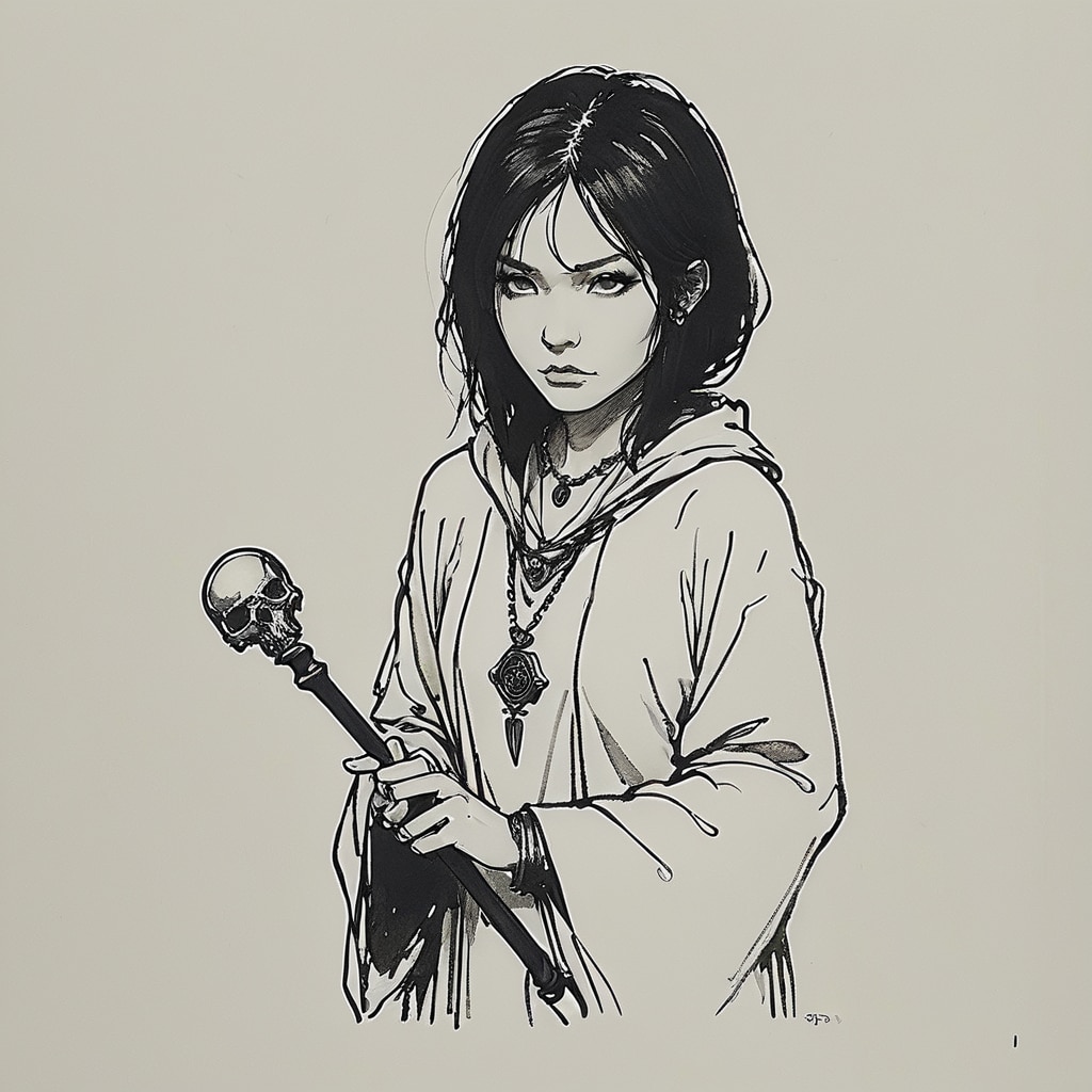 ネクロマンサー（ペン画）