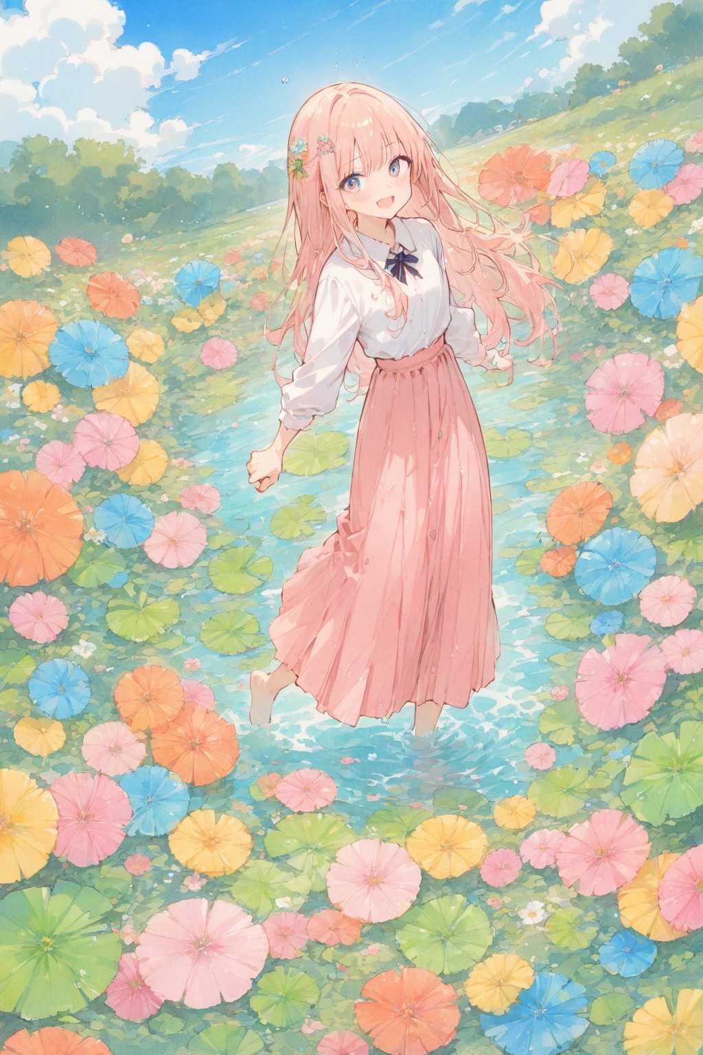 水遊び | の人気AIイラスト・グラビア