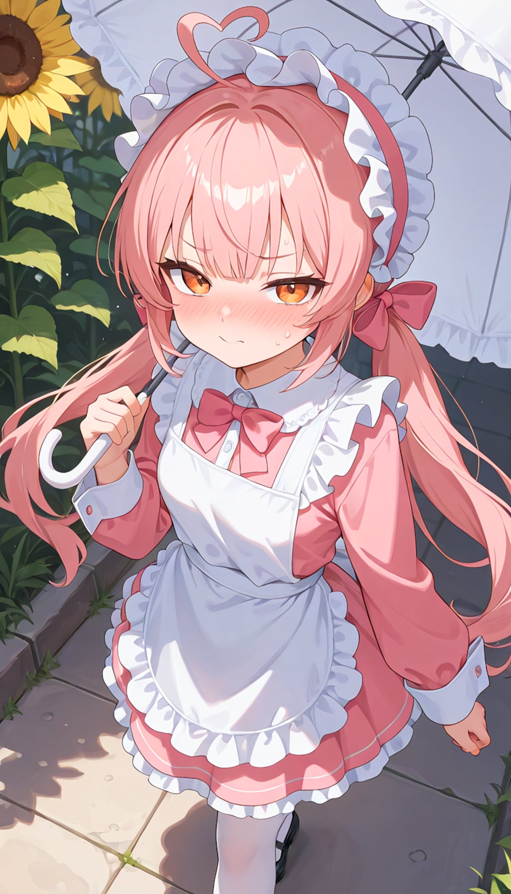 桃色髪ちゃんと日傘