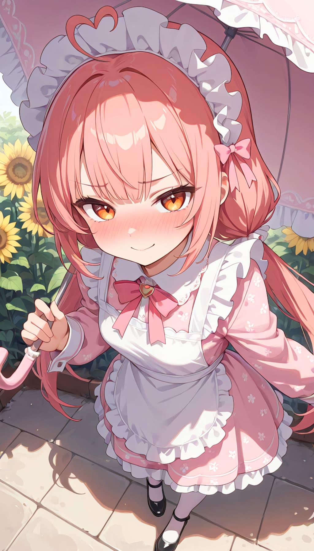 桃色髪ちゃんと日傘