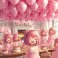 「パパのために風船いっぱい用意したよ♡」「お誕生日おめでとう、パパ♡」 12枚目