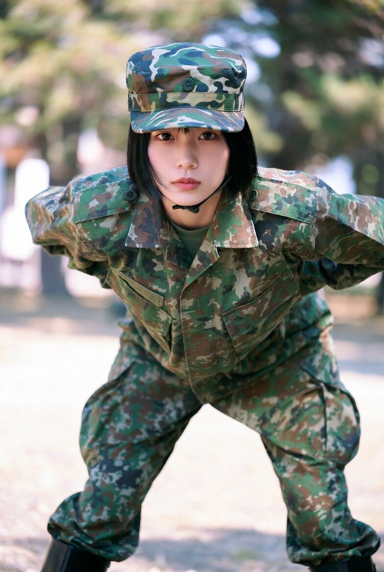 迷彩服の女の子 | の人気AIイラスト・グラビア